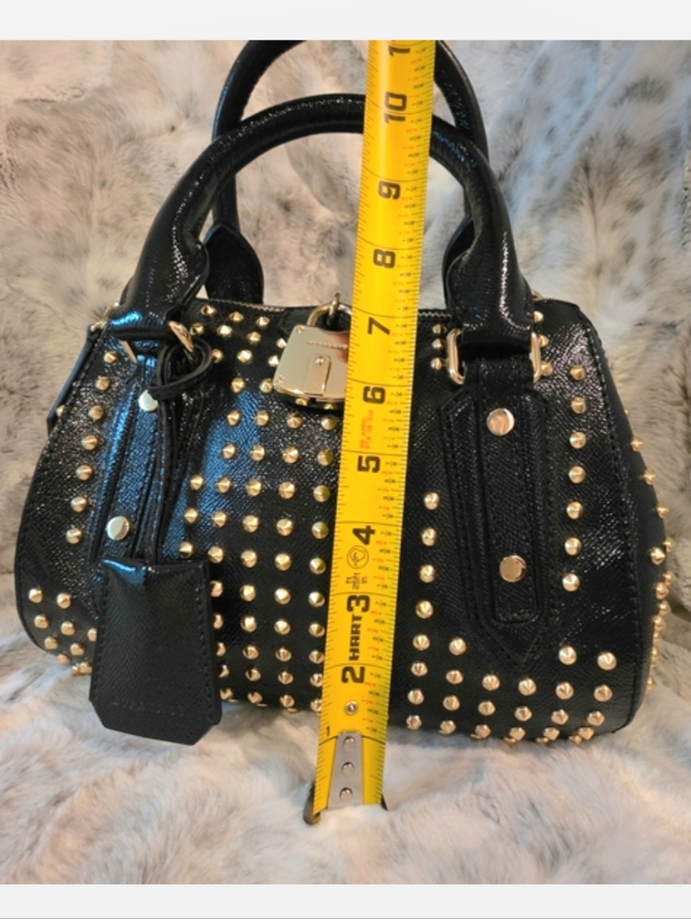✨ Burberry LIMITED EDITION Prorsum Blaze Studded Bowling Bag Satchel ✨ - Picture 15 of 16